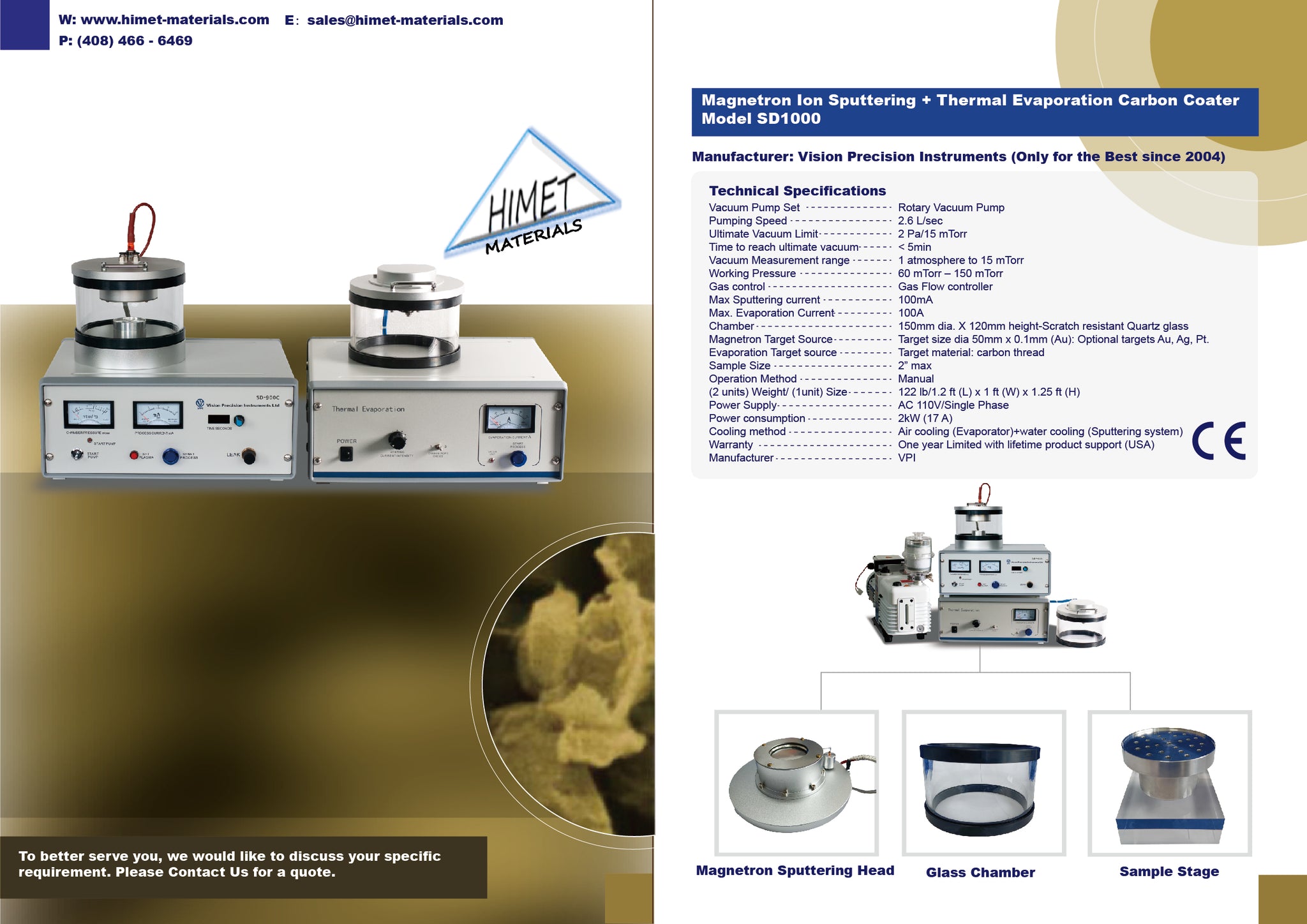 Low cost Sputtering systems for SEM sample preparation and thin film r ...