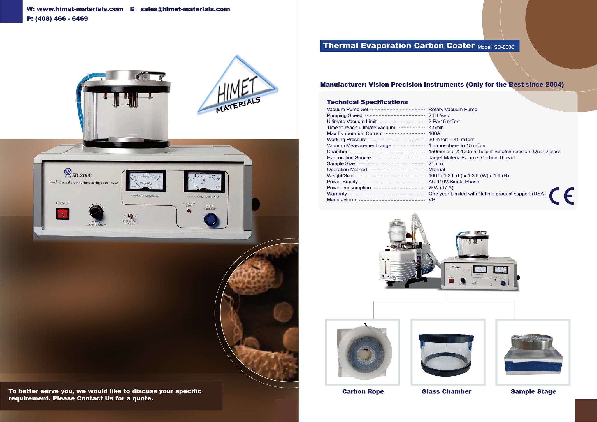 Low Cost Thermal Evaporators For SEM Sample Preparation HIMET Low Cost Thermal Evaporators For Sem Sample Preparation Himet